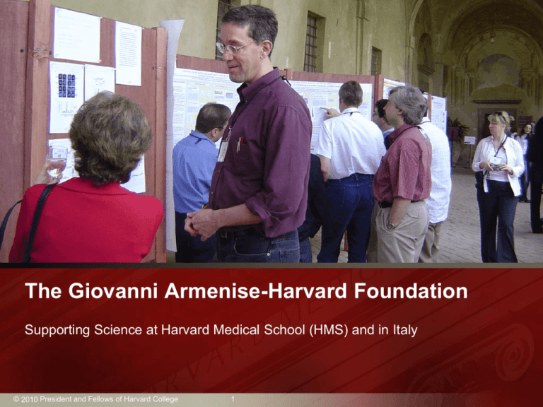 Armenise-Harvard Italian Science Writer Fellowships, Italy